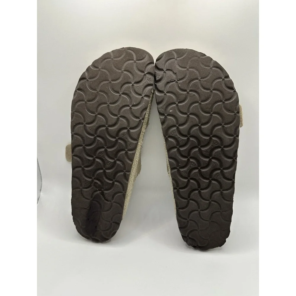 Birkenstock Arizona sandals Suede Leather Taupe Women's 7 And Eu38
